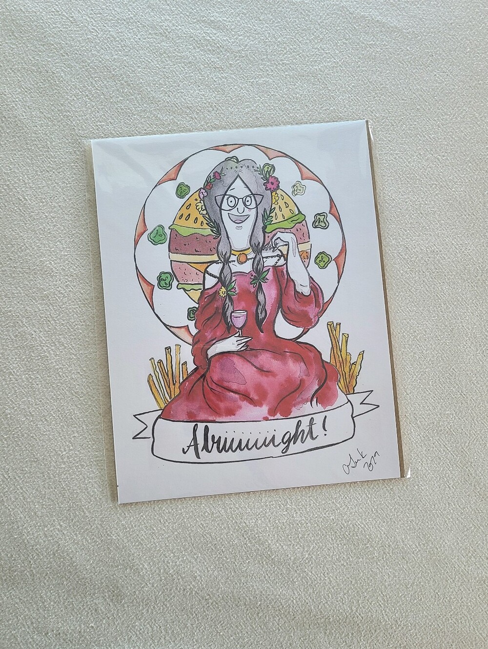 NWT- Linda Belcher Mucha Style Art Print
